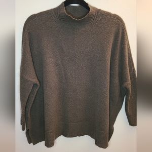 LOFT Mock Neck Oversized Green Sweater